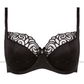 Sheer Embroidery Plus Size Bra Gorteks Onyx-2