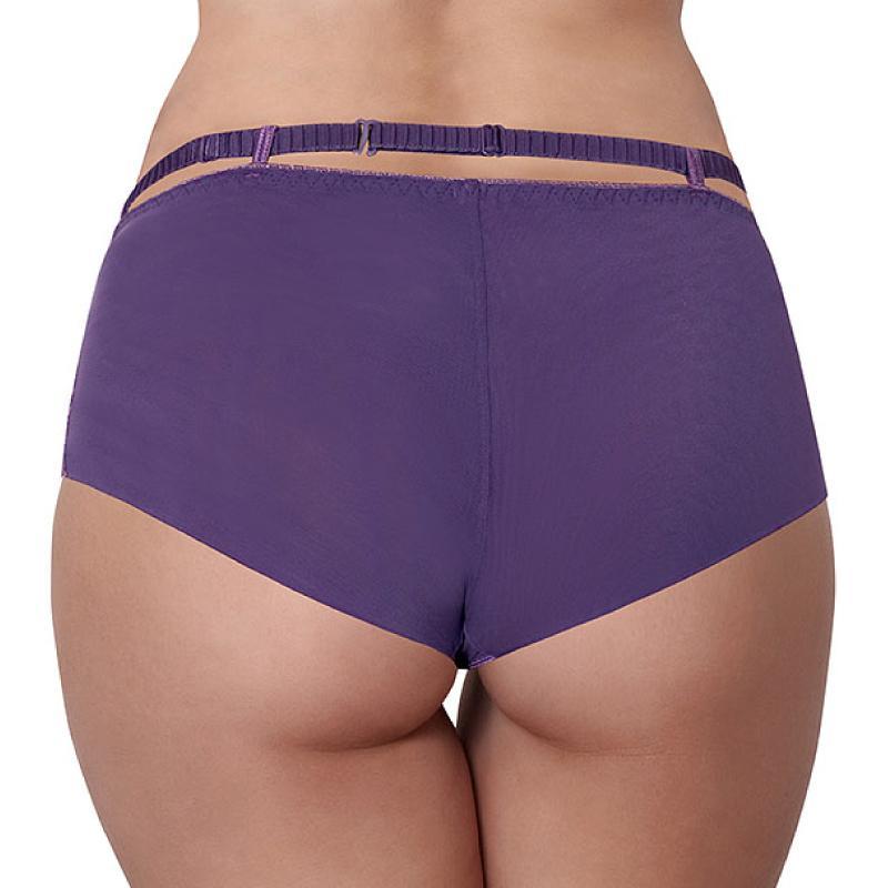 Sheer Lace Boyshort Panty Axami Miami Vibe Purple-1