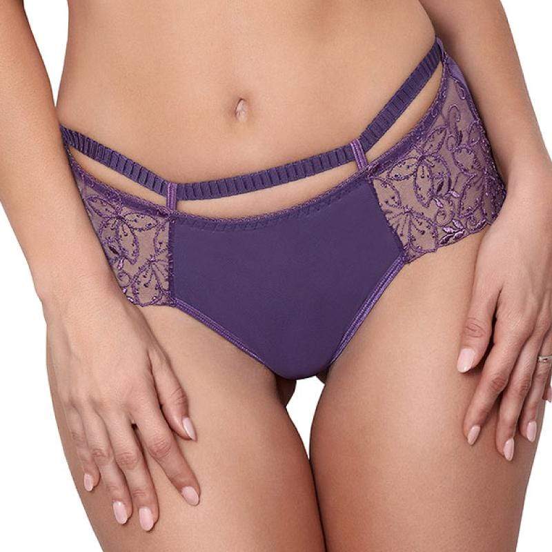 Sheer Lace Boyshort Panty Axami Miami Vibe Purple-0