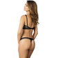 Sheer Lace Thong Panty Gorteks Scarlet Black-4