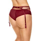 Sheer Mesh Lace Garter Belt Kinga Cherry - STREET STYLE