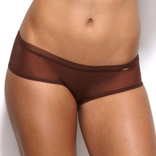 Sheer See Through Shorts Panty Gossard Glossies Brown-0