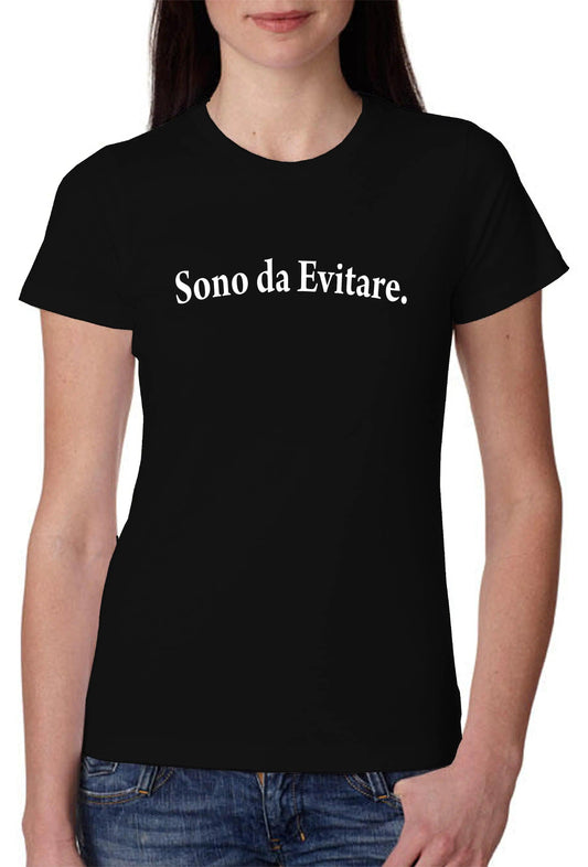 Sono da Evitare Solo Parole 3406 Lady Donna 100% Cotone Pettinato STREET STYLE