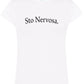 STO NERVOSA Solo Parole 3403 Lady Donna 100% Cotone Pettinato STREET STYLE