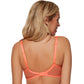 Sheer Lace Plunge Bra Gossard Superboost Neon Coral-1