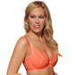 Sheer Lace Plunge Bra Gossard Superboost Neon Coral-2
