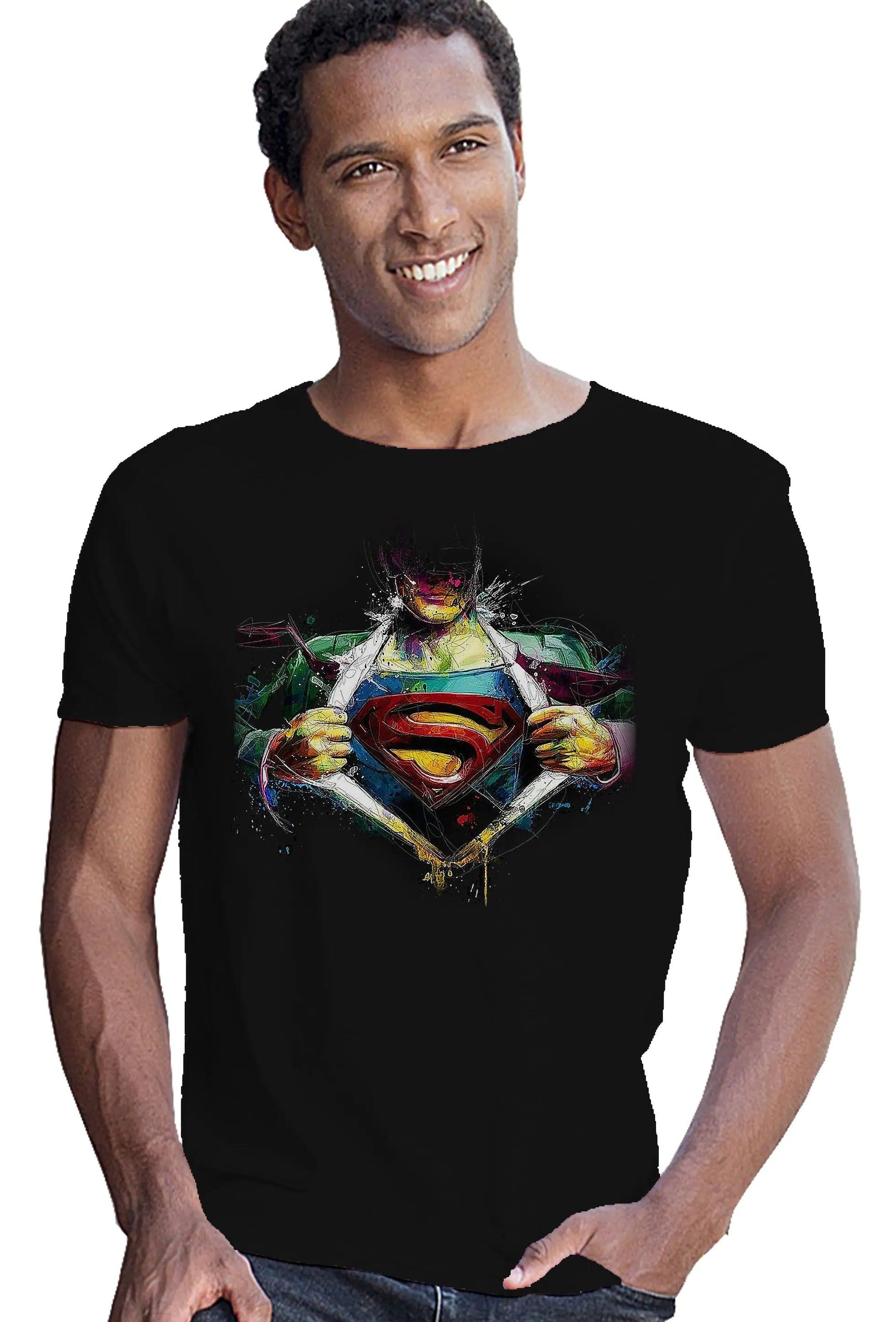 Superman Art. Color 18-20-74 Uomo Fashion 100% Cotone Fiammato STREET STYLE