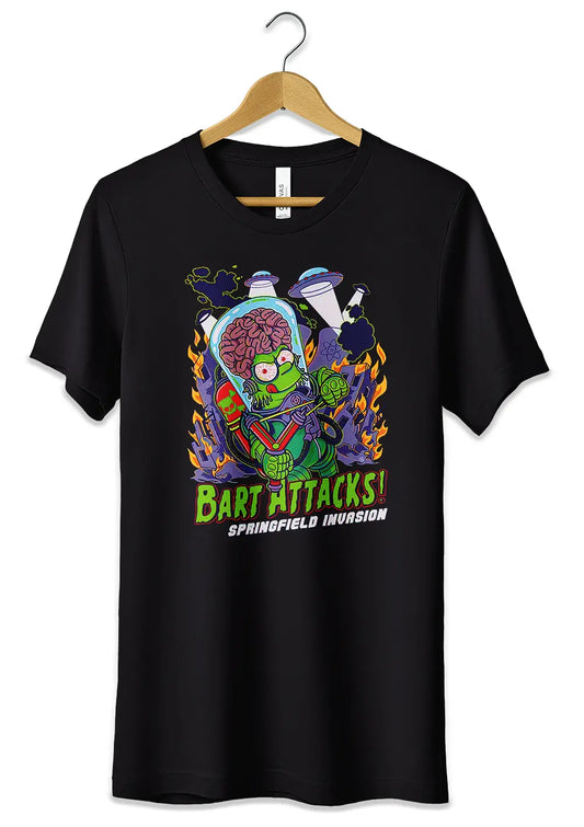 T-Shirt Maglietta Bart Mars Attack The Simpson-0