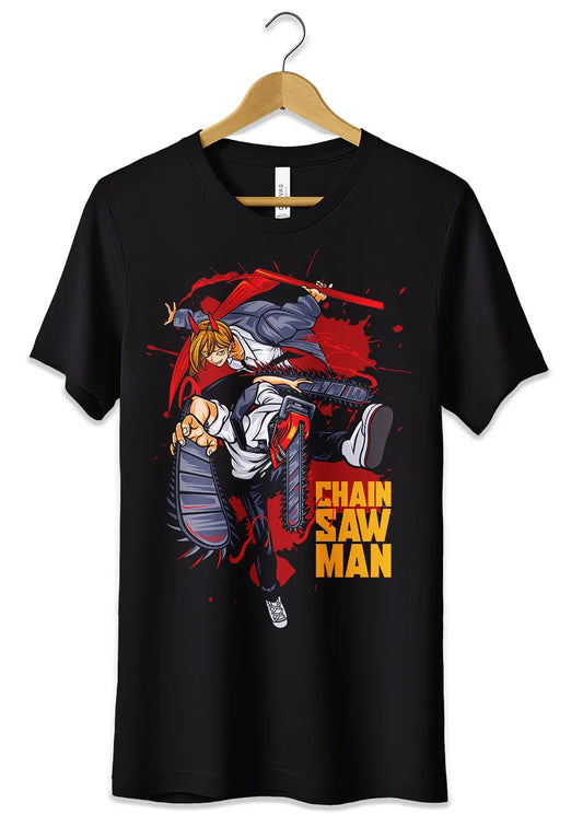 T-Shirt Maglietta Blood Denji Chainsaw Man-0