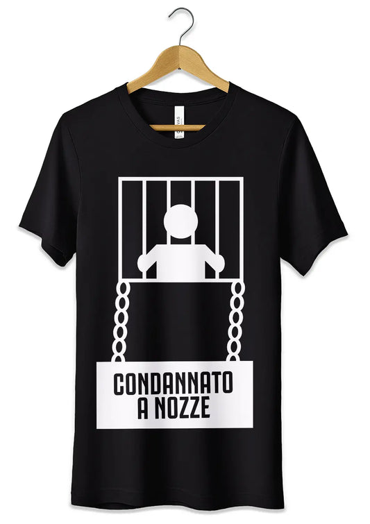 T-Shirt Maglietta Addio al Celibato Condannato a Nozze-0