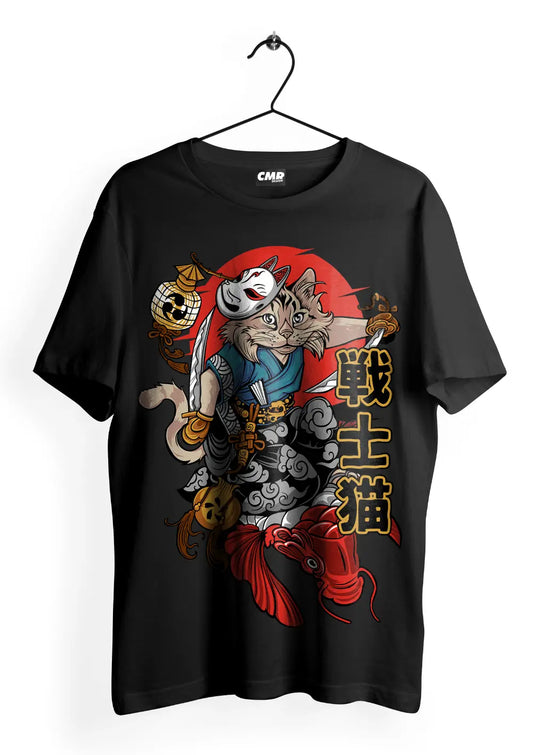 T-Shirt Maglietta Gatto Giapponese Urban Style-0