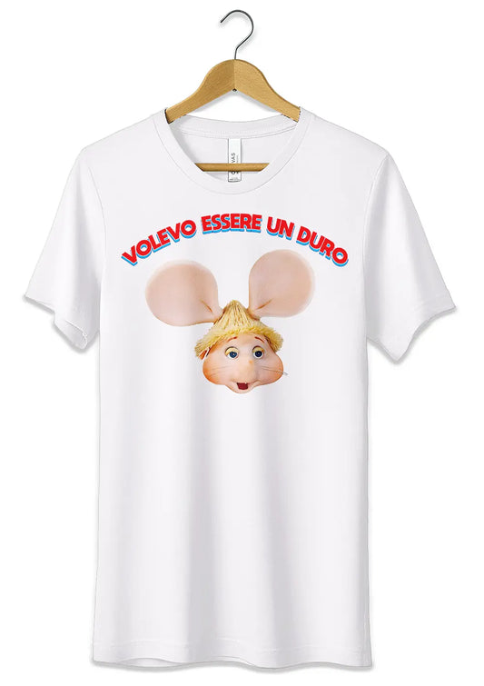 T-Shirt Maglietta Lucio Corsi e Topo Gigio Volevo essere un Duro-0