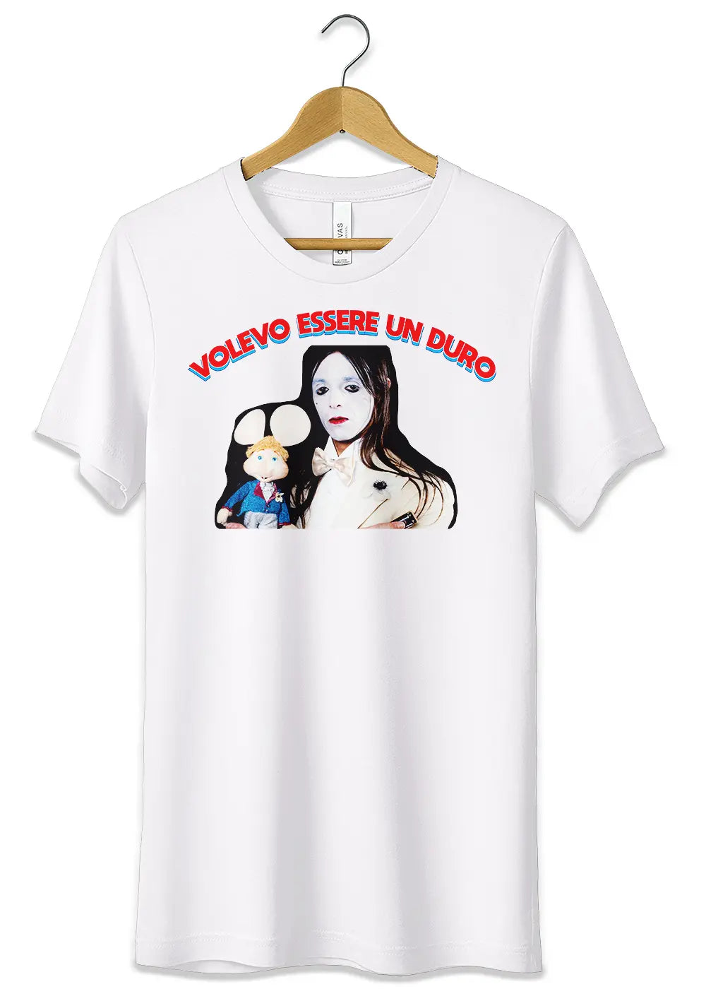 T-Shirt Maglietta Lucio Corsi e Topo Gigio Volevo essere un Duro-2