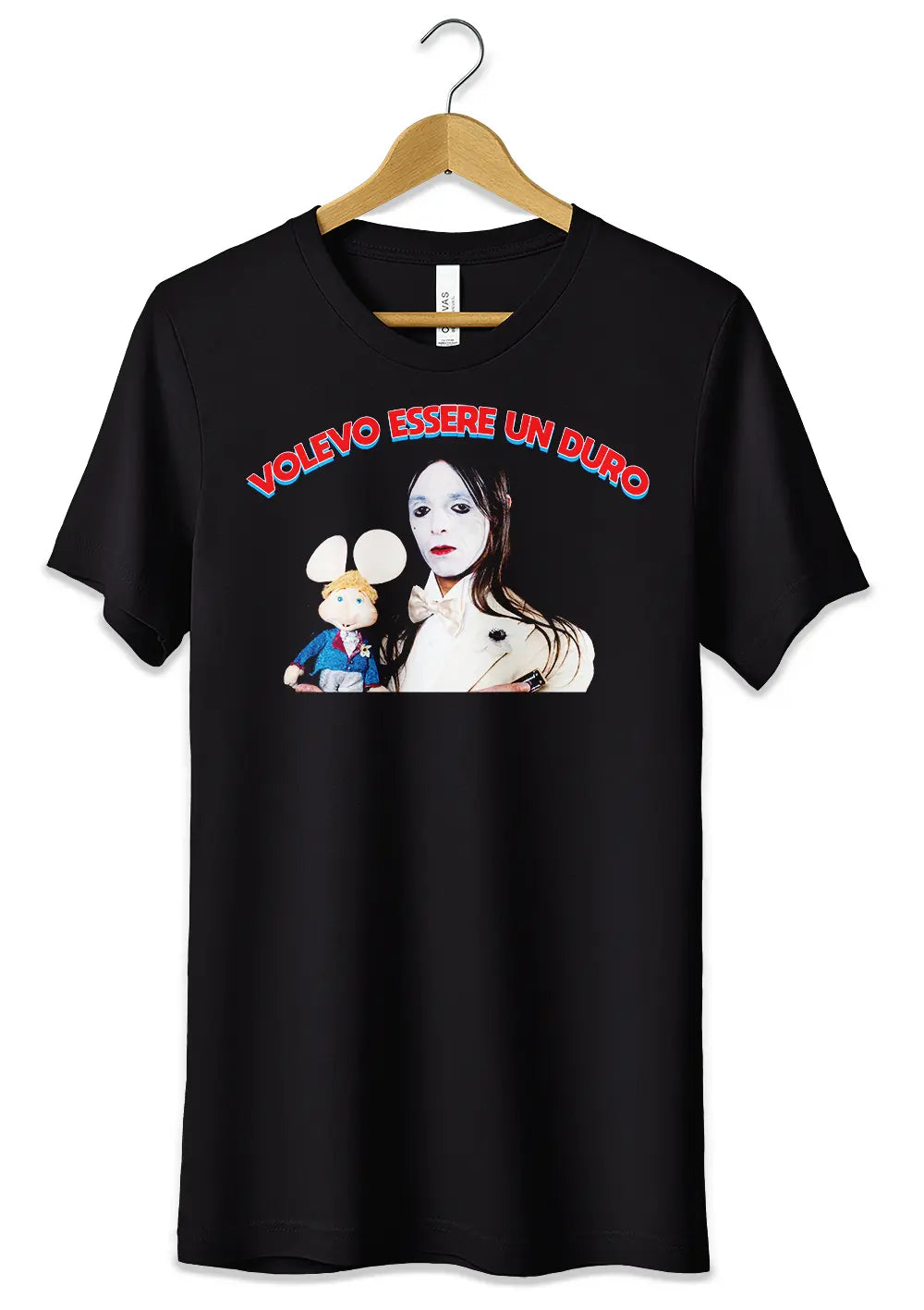 T-Shirt Maglietta Lucio Corsi e Topo Gigio Volevo essere un Duro-1