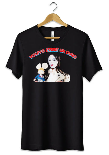 T-Shirt Maglietta Lucio Corsi e Topo Gigio Volevo essere un Duro-1