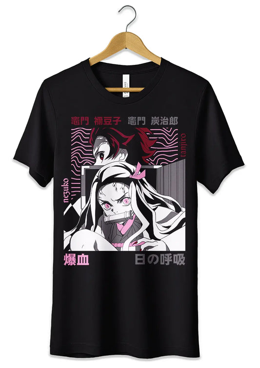 T-Shirt Maglietta Tanjiro e Nezuko Demon Slayer Anime-0