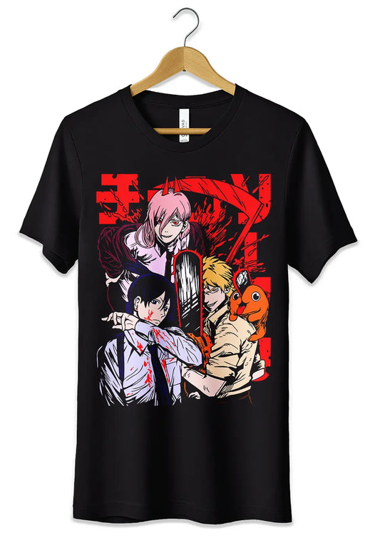 T-Shirt Maglietta Denji Pochita Makima Chainsaw Man-0