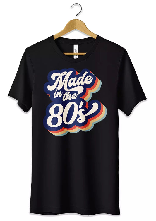 T-Shirt Maglietta Retro Vintage Made in 80s Style-0