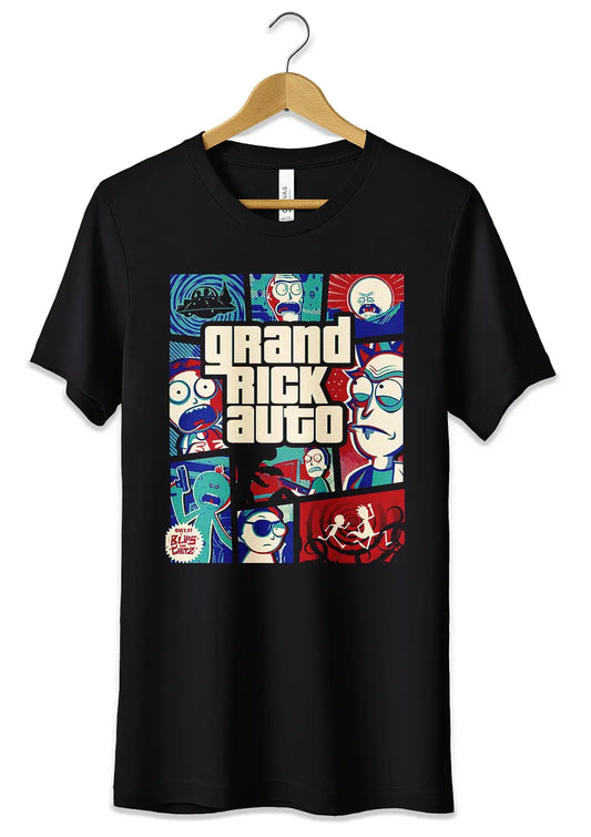 T-Shirt Maglietta Rick and Morty GTA Style-0