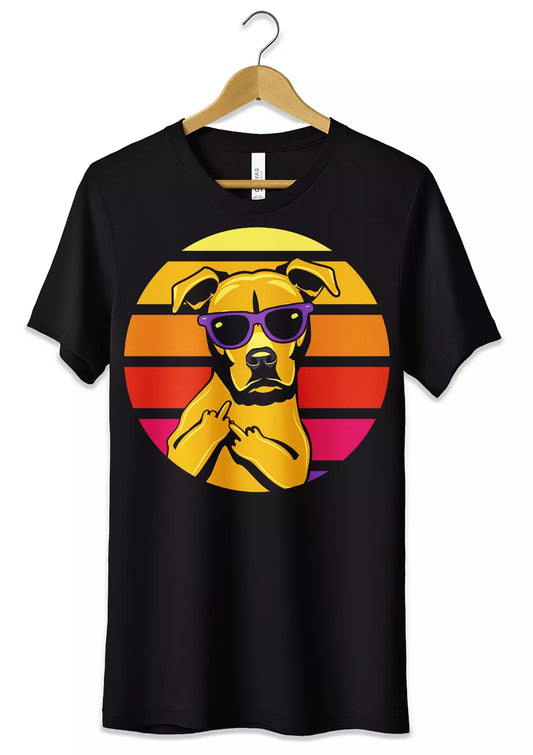 T-Shirt Maglietta Thug Life Dog Retro Vintage Style-0