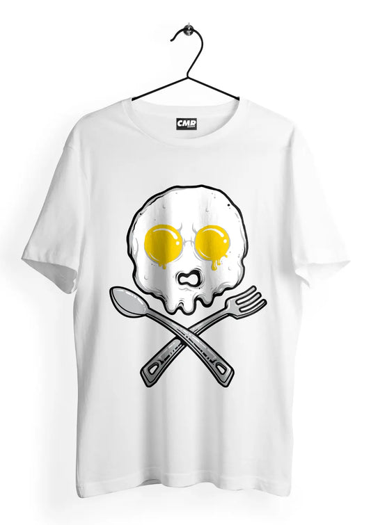 T-Shirt Maglietta Oversize Teschio Uova Urban Streetwear Style-0