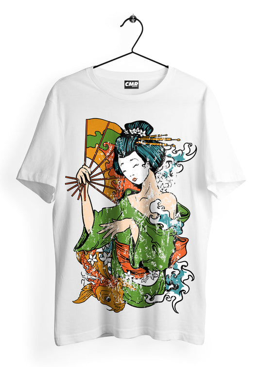T-Shirt Maglietta Geisha Giapponese Urban Style-0