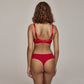 Semi Sheer Thong Panty Tango Red-3