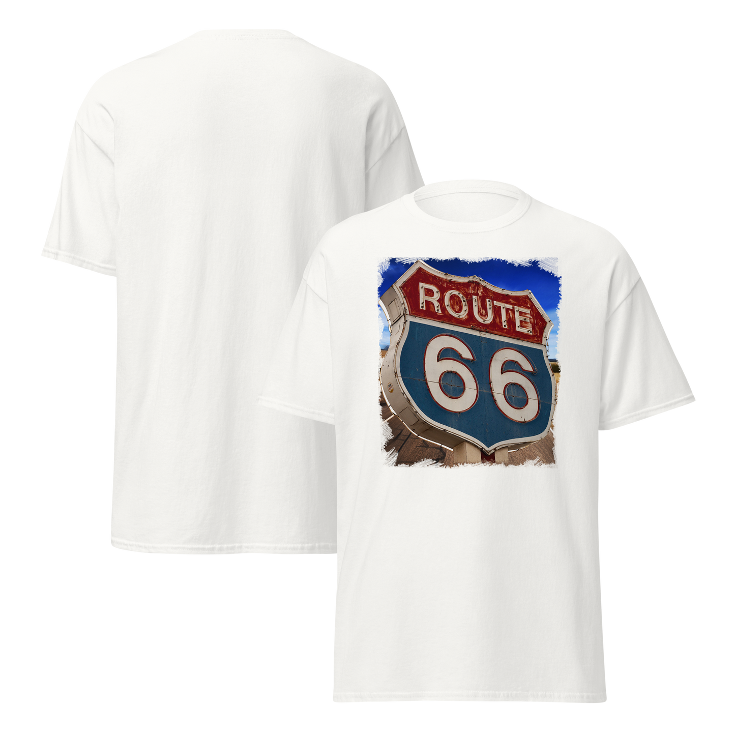 T-shirt Uomo Route 66 - Stampa Vintage Iconica Americana 12066-4
