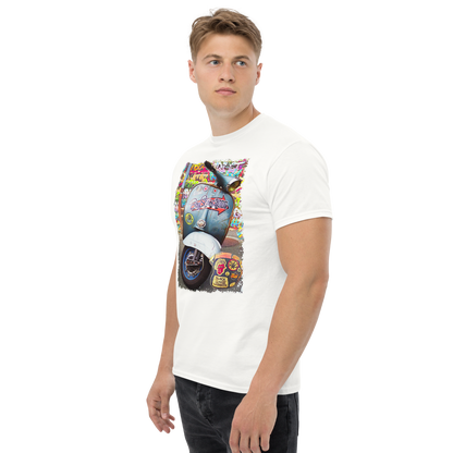 T-shirt Uomo Stampa Scooter Vintage Stile Graffiti Urbano 11011-VES