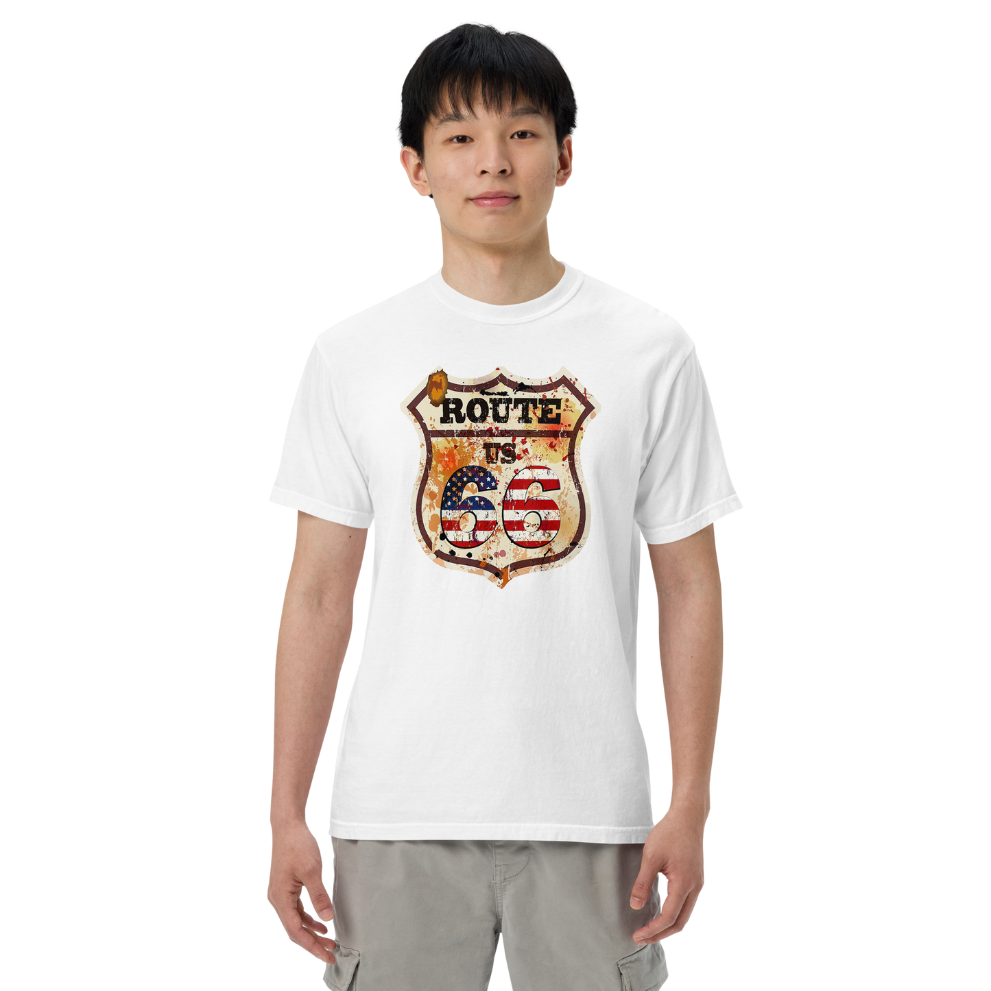 T-shirt Vintage Route 66 - Stile On The Road Americano 12066-5