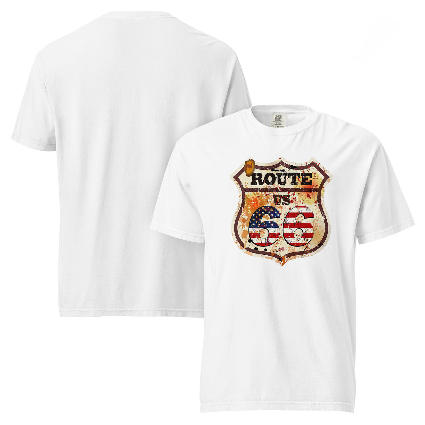 T-shirt Vintage Route 66 - Stile On The Road Americano 12066-5