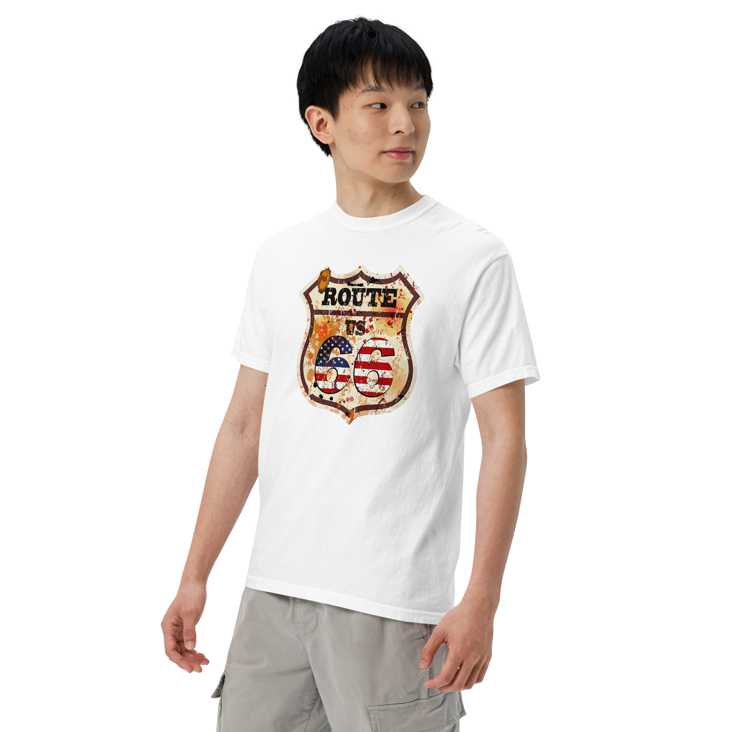 T-shirt Vintage Route 66 - Stile On The Road Americano 12066-5