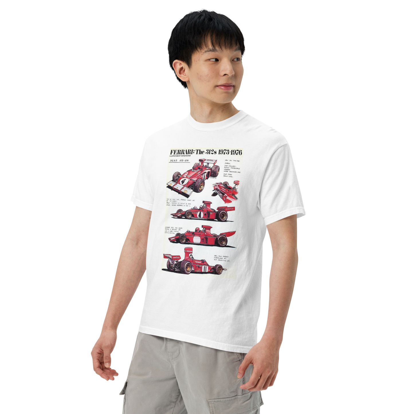 T-Shirt Vintage Ferrari 312s F1 | Stampa Tecnica 1973-1976