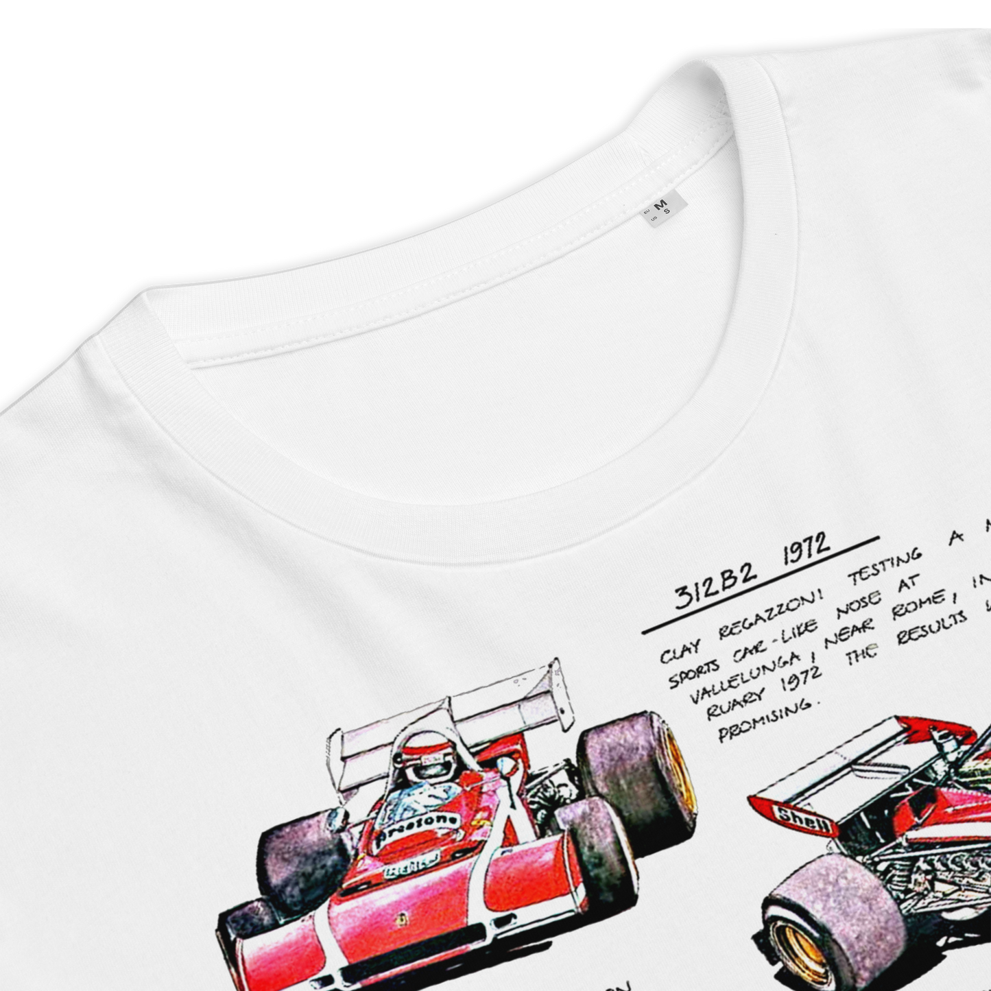 T-shirt F1 Vintage Ferrari 312B2 - Stampa Disegno Tecnico