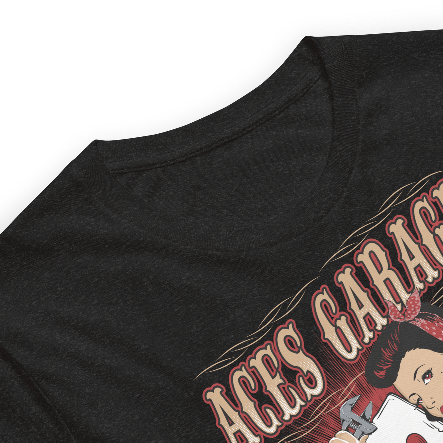 T-shirt Uomo Aces Garage Hot Rod Pin-Up Stile Vintage 10157 Aces garage