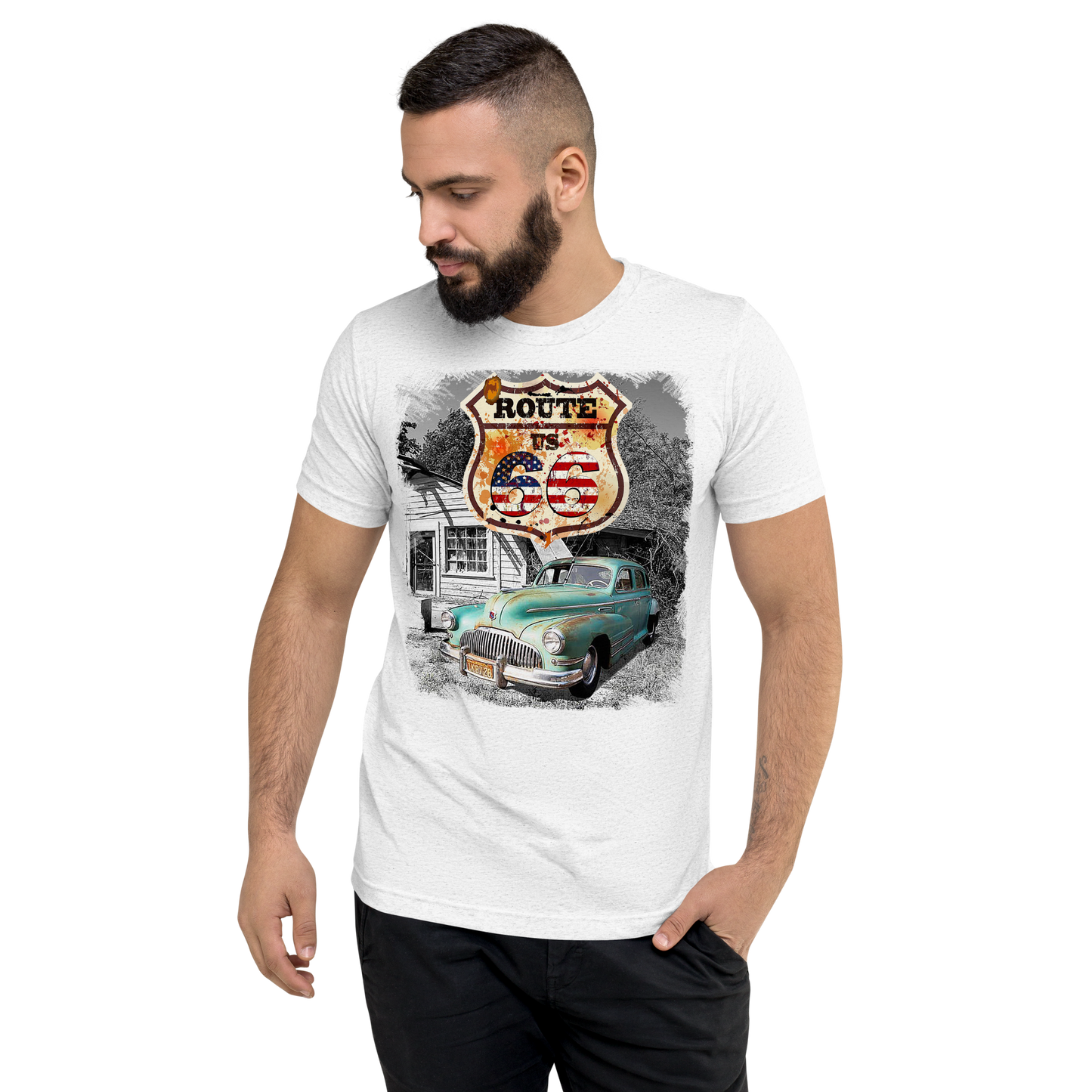 T-shirt Vintage Route 66 - Sogno Americano On The Road