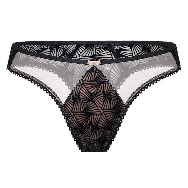 Sheer Velvet Thong Panty Zoe - STREET STYLE
