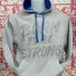 3252 BORN TO BE STRONG COL. GRIGIO MELANGE - Felpa UNISEX College - AWDis - STREET STYLE PRINT stampa personalizzata