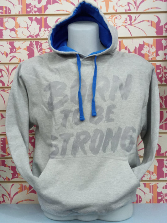 3252 BORN TO BE STRONG COL. GRIGIO MELANGE - Felpa UNISEX College - AWDis - STREET STYLE PRINT stampa personalizzata