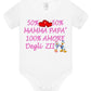 50% mamma 50% papà 100% amore degli ZII Body da bambino/a a maniche corte 100% cotone JHK STREET STYLE PRINT