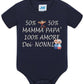 50% mamma 50% papà 100% amore dei nonni Body da bambino/a a maniche corte 100% cotone JHK STREET STYLE PRINT