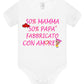 50% mamma 50% papà 100% Fabbricato con more Body da bambino/a a maniche corte 100% cotone JHK STREET STYLE PRINT