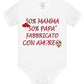 50% mamma 50% papà 100% Fabbricato con more Body da bambino/a a maniche corte 100% cotone JHK STREET STYLE PRINT