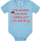 50% mamma 50% papà 100% Fabbricato con more Body da bambino/a a maniche corte 100% cotone JHK STREET STYLE PRINT