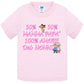 50% Mamma 50% Papà' Amore degli ZII - T-shirt per Bambino/a Mod. Baby & Kid Da 0 a 8 anni STREET STYLE