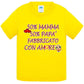 50%Mamma 50% Papà Fabbricato con Amore - T-shirt per Bambino/a Mod. Baby & Kid Da 0 a 8 anni STREET STYLE