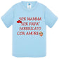 50%Mamma 50% Papà Fabbricato con Amore - T-shirt per Bambino/a Mod. Baby & Kid Da 0 a 8 anni STREET STYLE