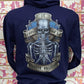 9042 HEAVEN AND HELL COL. BLU NAVY - Felpa UNISEX College - AWDis - STREET STYLE PRINT stampa personalizzata