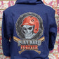 9052 SKULL BASEBALL BLU AVIO - Felpa UNISEX College - AWDis - STREET STYLE PRINT stampa personalizzata