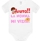 Aiuto la Nonna mi Vizia Body da bambino/a a maniche corte 100% cotone JHK STREET STYLE PRINT